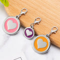 Customized Silver Plating Zinc Alloy Metal Round Shape Heart Shape Design Pet ID Tags for Dog Collar