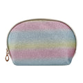 Bling Bling Rainbow Glitter Cosmetic Toiletry Bag Stylish Colorful Ladies Makeup Bag Shinny Glitter Travel Clutch Cosmetic Bag