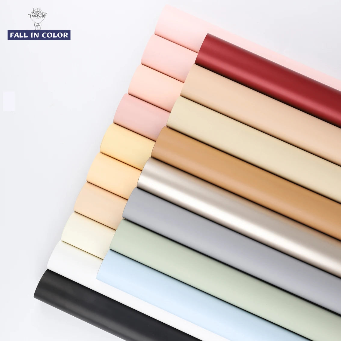 Fall in Color Waterproof Specialty Paper 58cm X 10yards Screen Printing Compatible Korean Wrapping Paper Roll for Flowers
