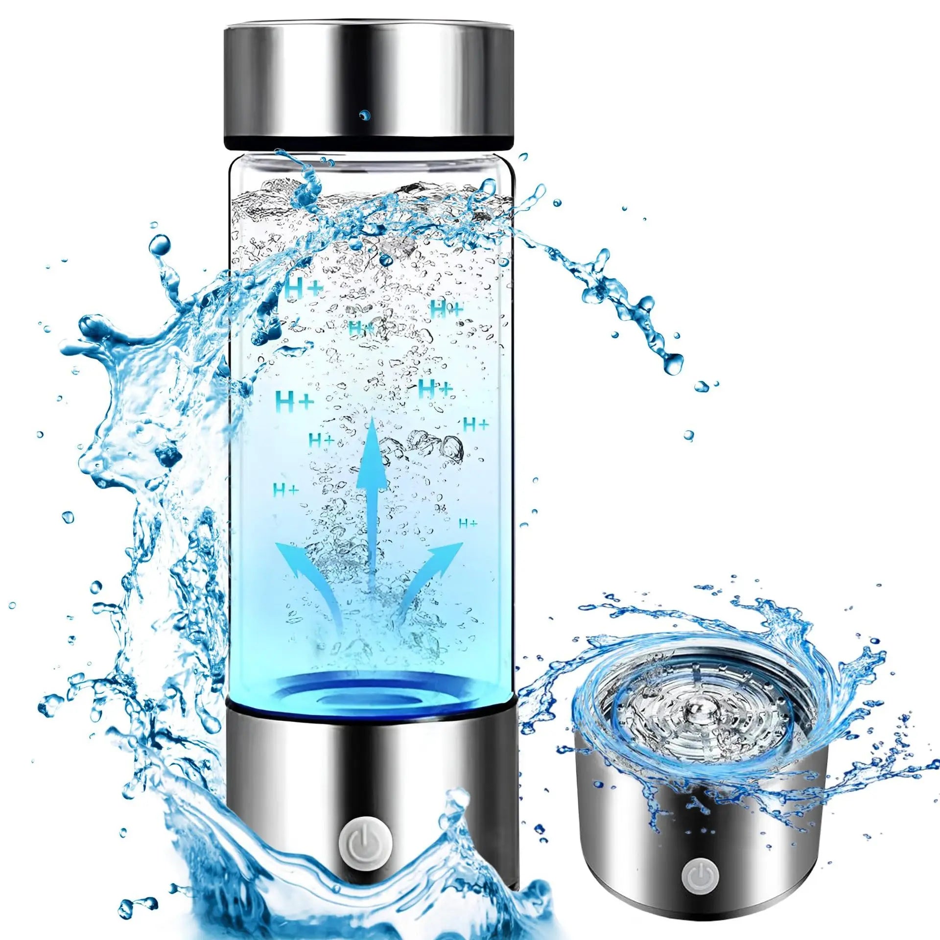 Portable Hydrogen Water Ionizer Machine USB Charging Hydrogen Water Bottle Hydrogen Rich Water Glass Cup for Home Travel