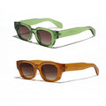 95392 Finewell  2025 New Arrival Retro Thick Frame Shades Small Square Brown Sun Glasses Custom Logo Men Women Sunglasses