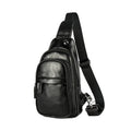 Small Custom Fanny Pack Vest Pu Leather Sport Side Chest Sling Crossbody Luggage Travel Shoulder Messenger Bag for Men Women