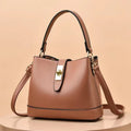 Oem Wholesale Pu Leather Mini Round Brand Soft  Bucket Handbag for Women Luxury