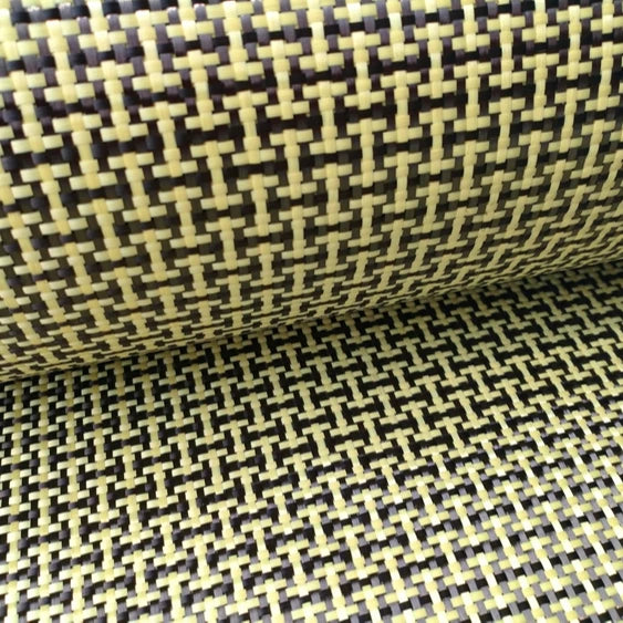 1m Wide 3k 200gsm H Weave Carbon Mixed Fabric I-shaped Hybrid Carbon Fiber Fabric Cloth Roll for Modification Decoration