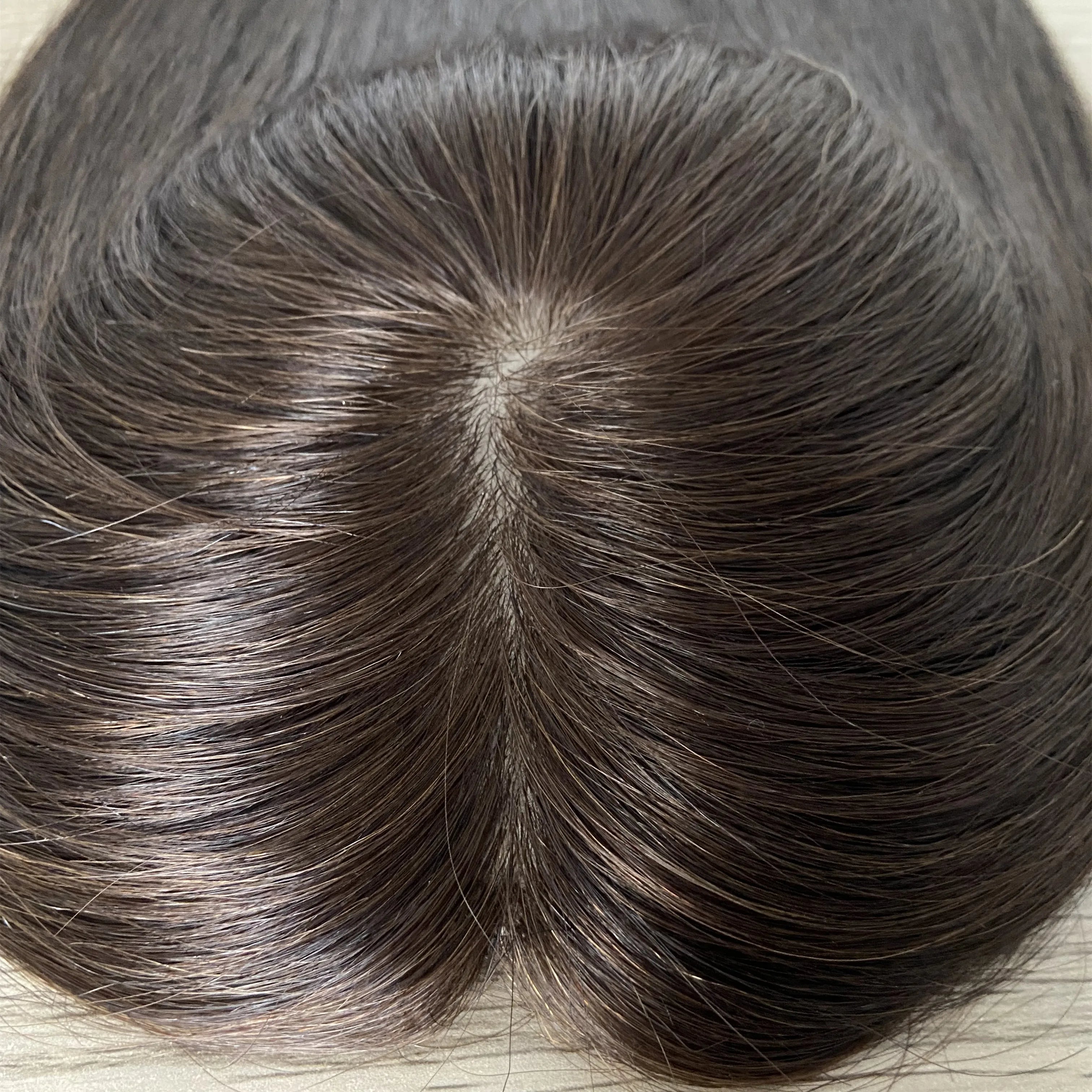 Top Highend Fishnet Swiss Lace Fish Net Integration Hair Piece Topper Human Hair Womans Ready to Ship Toupees in Qingdao
