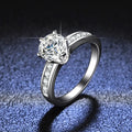 Synthetic Diamonds Moissanite Ring White D VVS 1ct Round Cut GRA Loose Moissanite Gemstone for Women Wedding Ting