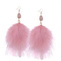Fashion Bohemian Genuine Ostrich Feather Earrings Long Crystal Tassel Dangle Drop Earrings Jewelry for Women Wedding Jewelry