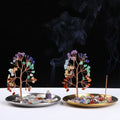 Wholesale Incense Holder 7 Chakra Quartz Crystal Tree Crystal Chips Incense Holder