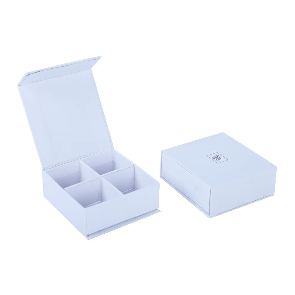 Bonbon Folding Small Chocolate Box With Clear Window Custom Food Packaging Box Divider Insert