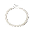 Hand-made Geometric Imitation Pearl Choker Necklace