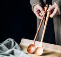 Classic Japanese-Style Wooden Spoon with Long Handle Eco-Friendly for Stirring Ingredients