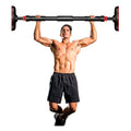 Wall Mount Steel Gym Trainer Space-Saving Horizontal Bar Adjustable Length for Home Use Doorway Pull-up Chin-up Bar No Drilling