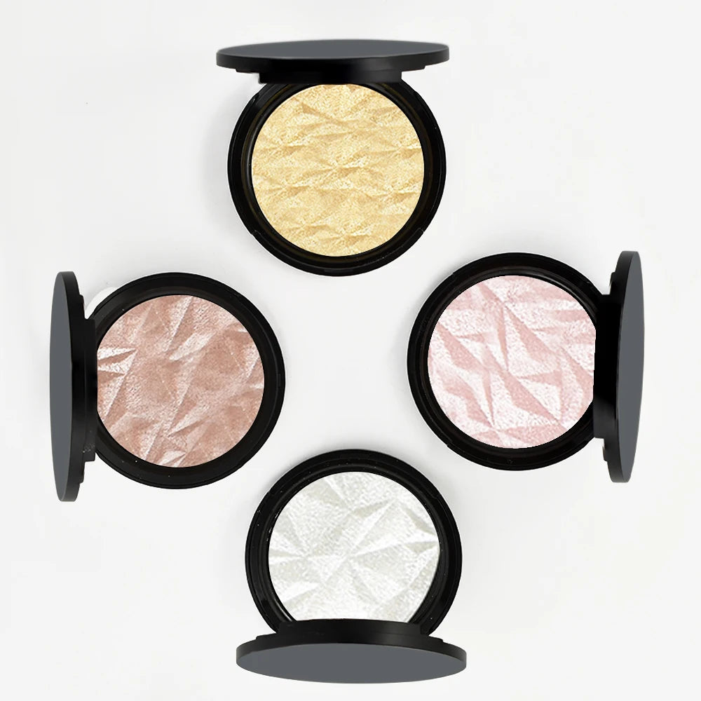 4 Colors Highlighters Powder Brighten Shimmer Face Shine Highlighter Makeup Highlighter Private Label