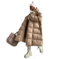 Winter Coats for Ladies Women's Warm Thickened Long Hooded Padded Jacket