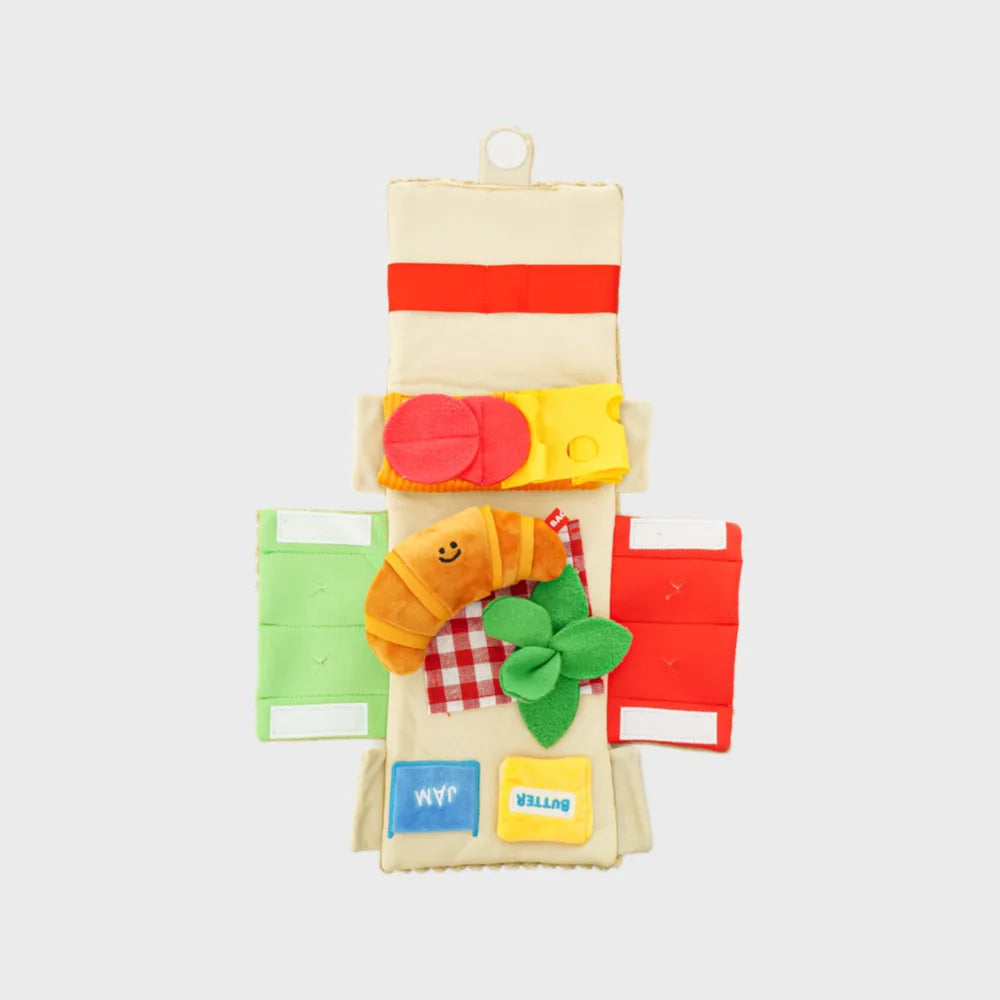 In Stock Eco-Friendly Cotton Pet Chew Toy Ins Wind South Korea Picnic Box BB Call Single Dog Hidden Food Suit for Foreign Trade
