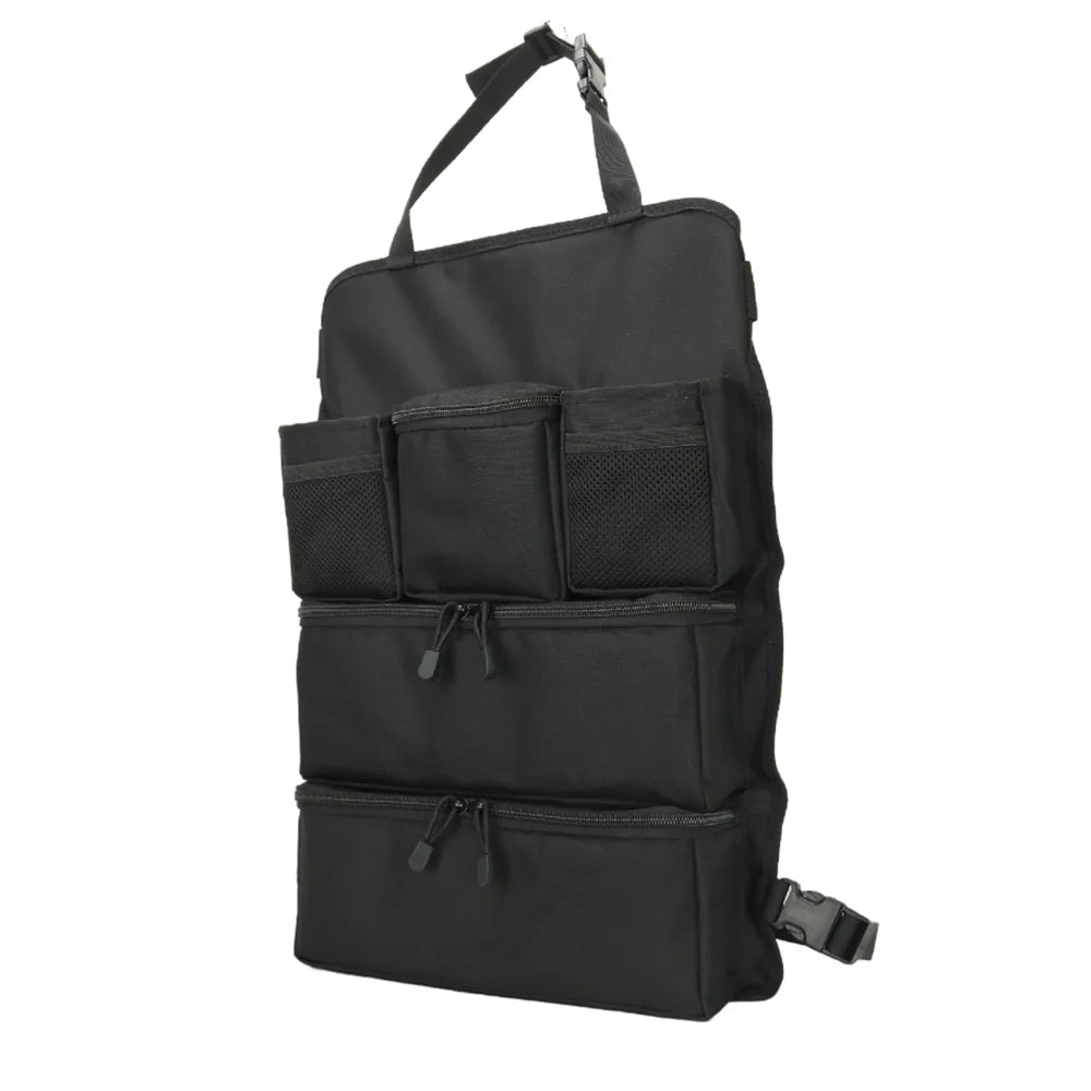 Tactical Car Seat Back Organizer Molle Panel Back Seat Protector with Multiple Storage Pockets Fits Cars SUV Pickups Jeeps