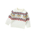 New Arrival Mimixiong Cartoon Deer Pattern Baby Knitted Christmas Sweater Pullover Children Sweater Tops