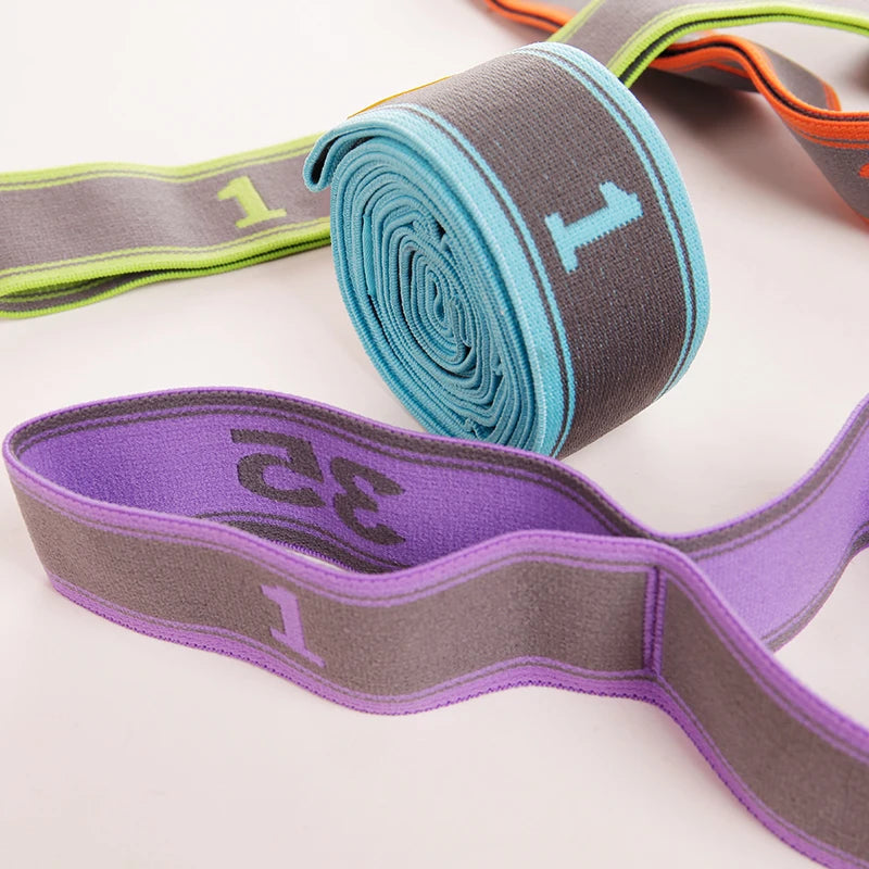 9-Loop Resistance Yoga Training/Stretching Band with Premium Nylon Jacquard
