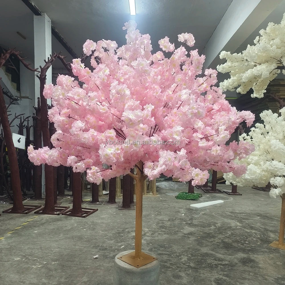 S920 Wholesale Fake Sakura Flowers Tree Table Centerpiece Faux Artificial Cherry Blossom Tree for Wedding Party Decorative