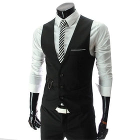 New Men's Suit Vest Korean Slim Work Suit Suit Vest Men's Best Man Business Wear