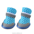 Classic & Cute Reflective Dog Shoes Breathable Mesh Design Pet Paw Cover Rubber Apparel Accessory
