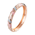 Wholesale Women's Fashion Charm Chinese Style Zinc Alloy Gold Plated Ball Shape 10mm Width Colorful Cloisonne Bangles Bracelets