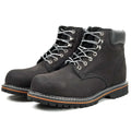 Men's Goodyear Welted Safety Shoes with Top Layer Crazy Horse Leather Steel Toe for All Seasons-by