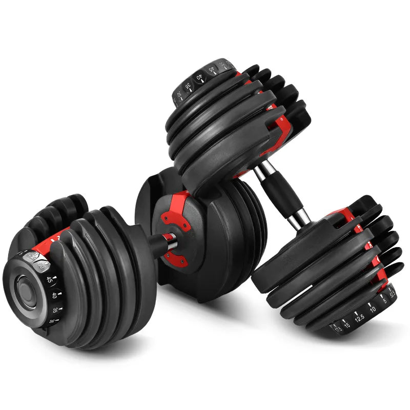 Factory Wholesale Steel Gym Fitness Equipment 5kg 20kg 40kg Free Weight Adjustable Dumbbell Group Strength Training Black MegaBDM