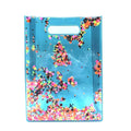Custom Lady Personalized Open Fashion Sparkling Magic Color Luxury Glitter Make up Pouch Sequins PVC Cosmetic Handle Bag MegaBDM