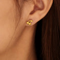 2025 New Trendy Fashion Simple Delicate Fruit Cherry Niche Design Sense Women's Gold Plated Stainless Steel Stud Earrings