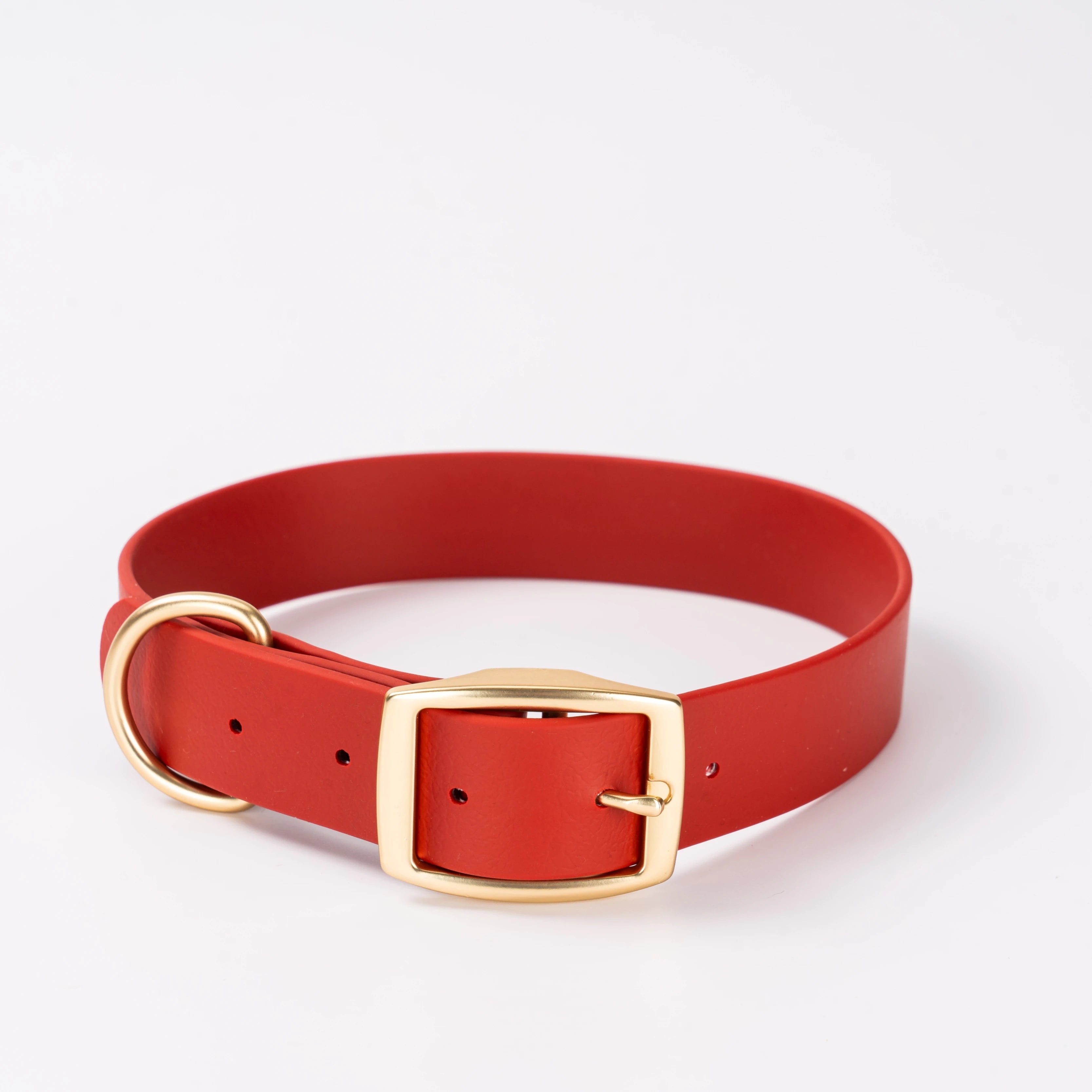 Personalized Classic Simple Adjustable Comfortable Waterproof Eco-Friendly Pet Collar Solid Pattern Alloy Hardware Large Dogs