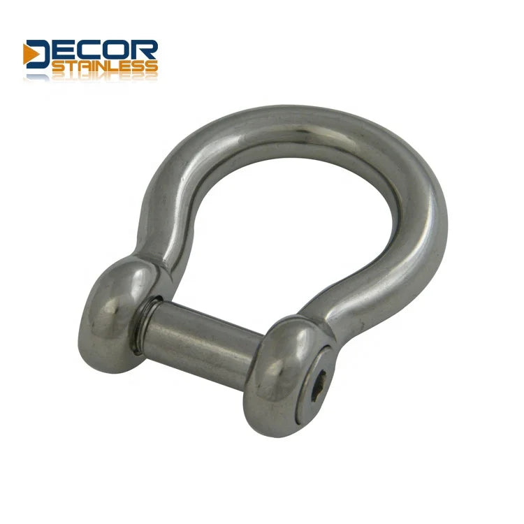 Hot Sell Customizable Stainless Steel Professional Factory Supplier 304/316 Bow Shackle With No Snag Pin