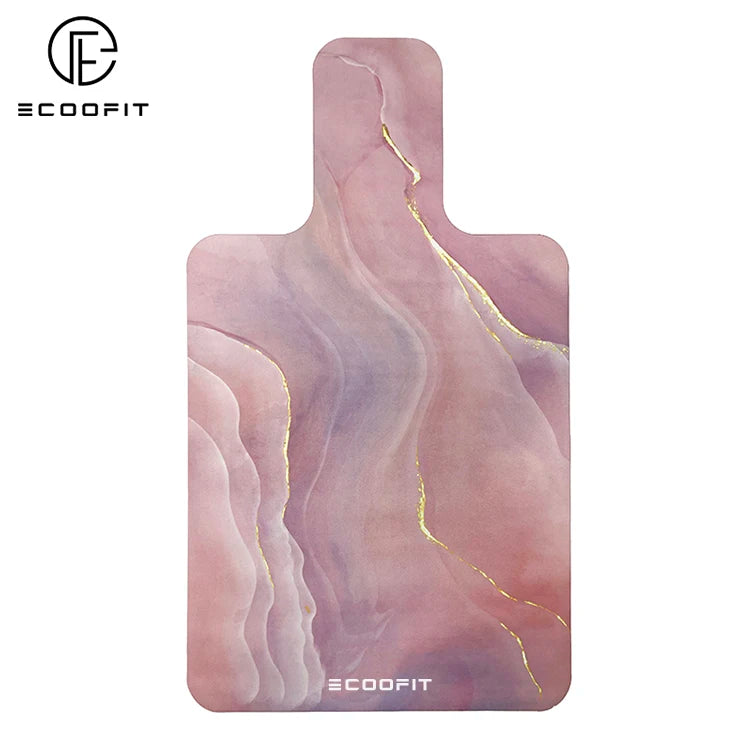 Foldable Portable Machine Washable Pink Marble Design Custom Non-slip Cover Rubber Suede Balance Body Pilates Reformer Mat