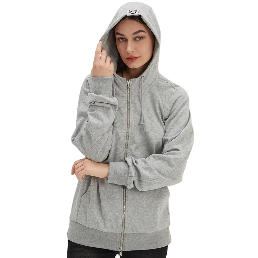 EMF Protect Silver Fiber Cotton Faraday Zip-up Hoodie with 99.99% Protection Shielding