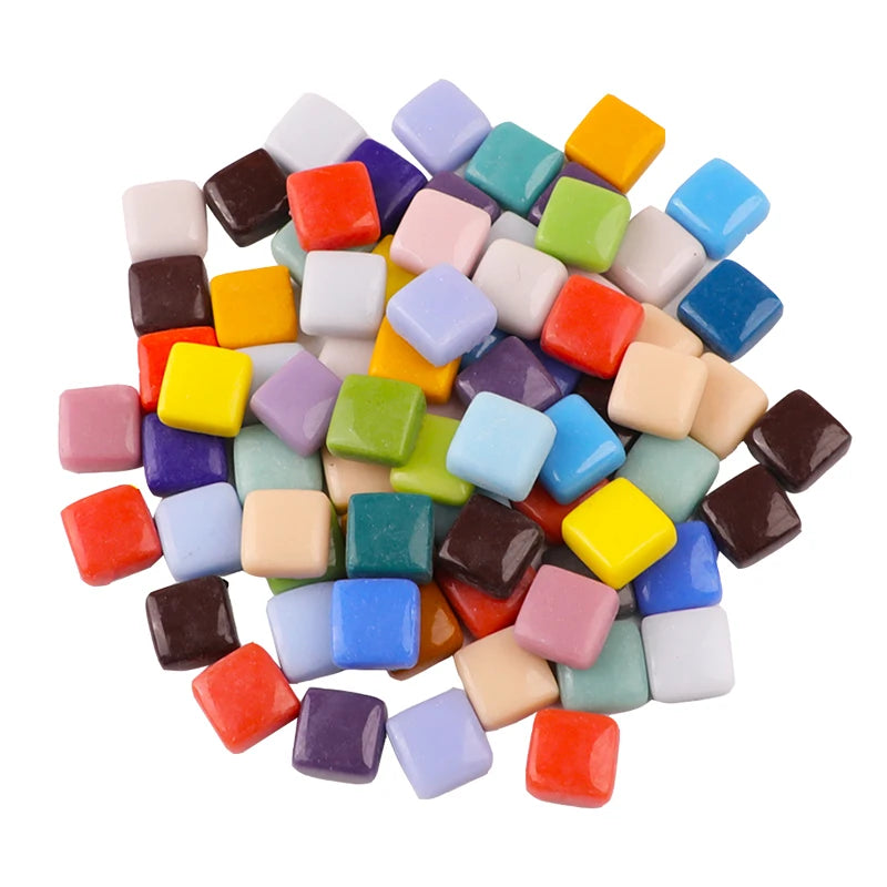 1.2cmx1.2cm Colour Square Shape Recycle Glass Mosaic Loose DIY Mosaic Art Hobbies Craft Material