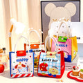 Outdoor Picnic Food Storage Students Cartoon Cute Kawaii Insulated Lunch Bag for Adults