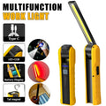 Portable COB LED Work Lamp Multifunction Magnetic Flashlight with Rotatable Hook Bright and Torch Light for Working