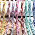 New AB Color Three-Row Claw Chain SS8+SS16 Color Bottom Electrophoretic AB Water Diamond Inlaid