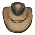 Men's and Women's PU Leather Western Cowboy Cowgirl Hats for Travel Sports Outdoor Activities