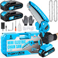 Mini Chainsaw 6-Inch Battery Powered Cordless Electric Chainsaw with Brushed Motor Powered Chain Saw