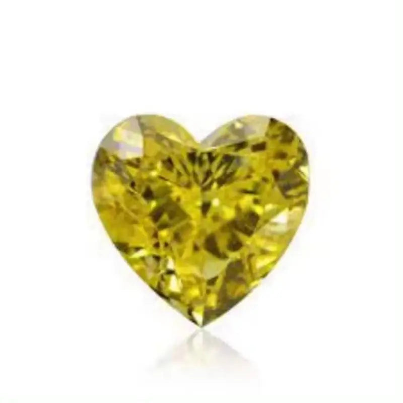 VOAINO VS1 1.03ct Heart Cut Loose Fancy Colour HPHT CVD Yellow Synthetic Lab Grown Diamond With IGI Certificate