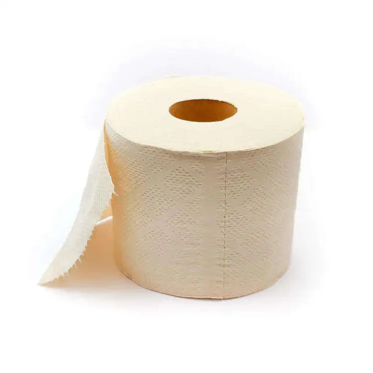 Luxury Eco-Strong Cream Beige Bamboo Pulp Toilet Paper Roll Soft Customizable Luxury Toilet Tissue Paper