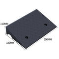 500*300*110mm PVC Covered Speed Bumps Roadway Safety Kerb Ramp with Rolled Edge Car Rubber Driveway Curb for Road Application