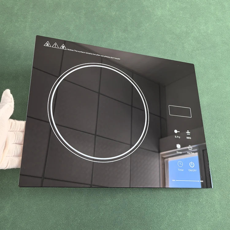 Customized 4mm 6mm Ceramic Glass Sheet Thermal Shock Resistance Microcrystalline Glass Panel Silk Printing