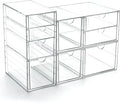 9-Drawer Acrylic Makeup Organizer Clear Stackable Storage Drawers Vanity Countertop Craft Jewelry Art Supply Organization 3