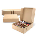 Pastry Boxes Brown Bakery Box for Cookie Compostable Kraft Paper Cardboard for Baked Goods Packaging