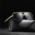 Fashion Classic Vintage Sunglasses Large square Metal Frame Double Bridge Sunglasses Unisex Outdoor Driving Polarized Sunglasses