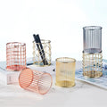Rose Gold Metal Pen Cup Holder Makeup Brush Holder Desk Organizer