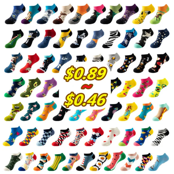 New Design Womens Cute Cotton Popular Sublimation logo Socks Men Autumn Winter Athletic Low Cut Ankle Invisible Socks