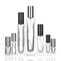 Cosmetic Packaging 10ml 30ml 50ml 100ml Empty Clear Square Glass Perfume Bottle With Spray Pump Cap